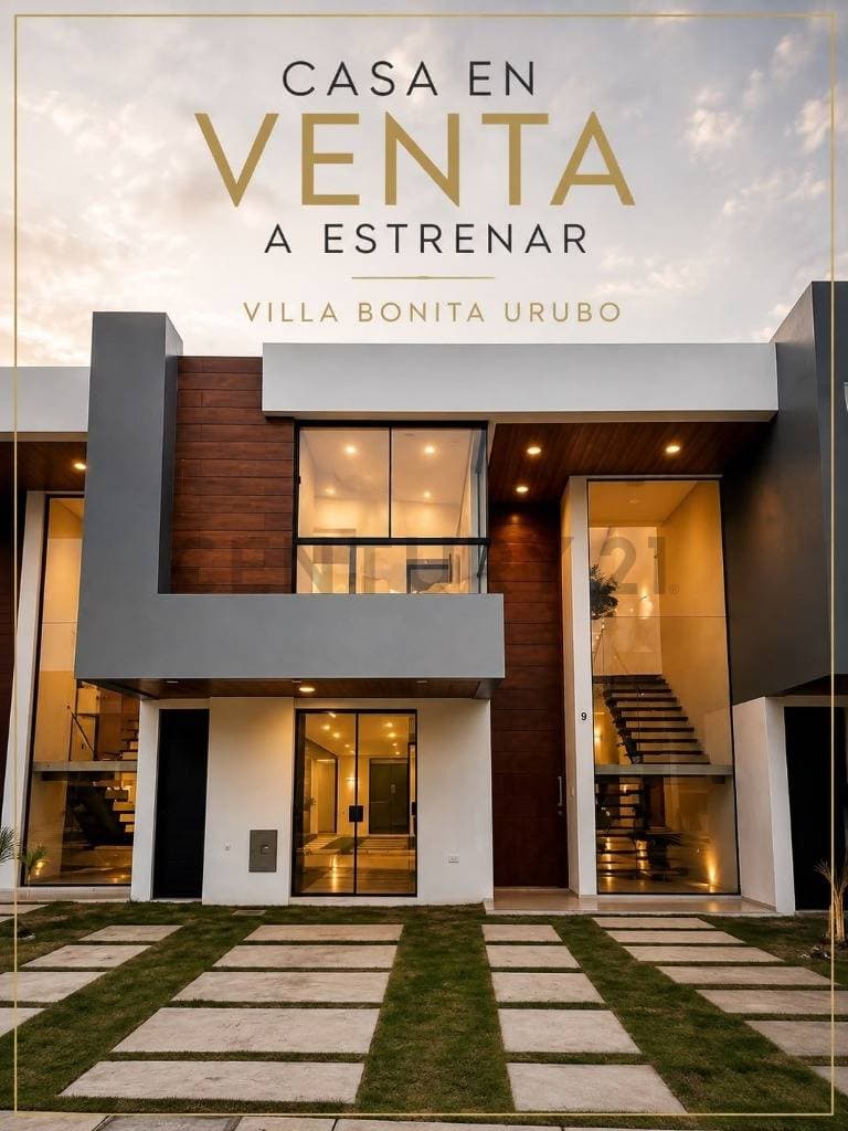 CASA A ESTRENAR EN CONDOMINIO EN EL URUBO - VILLA BONITA