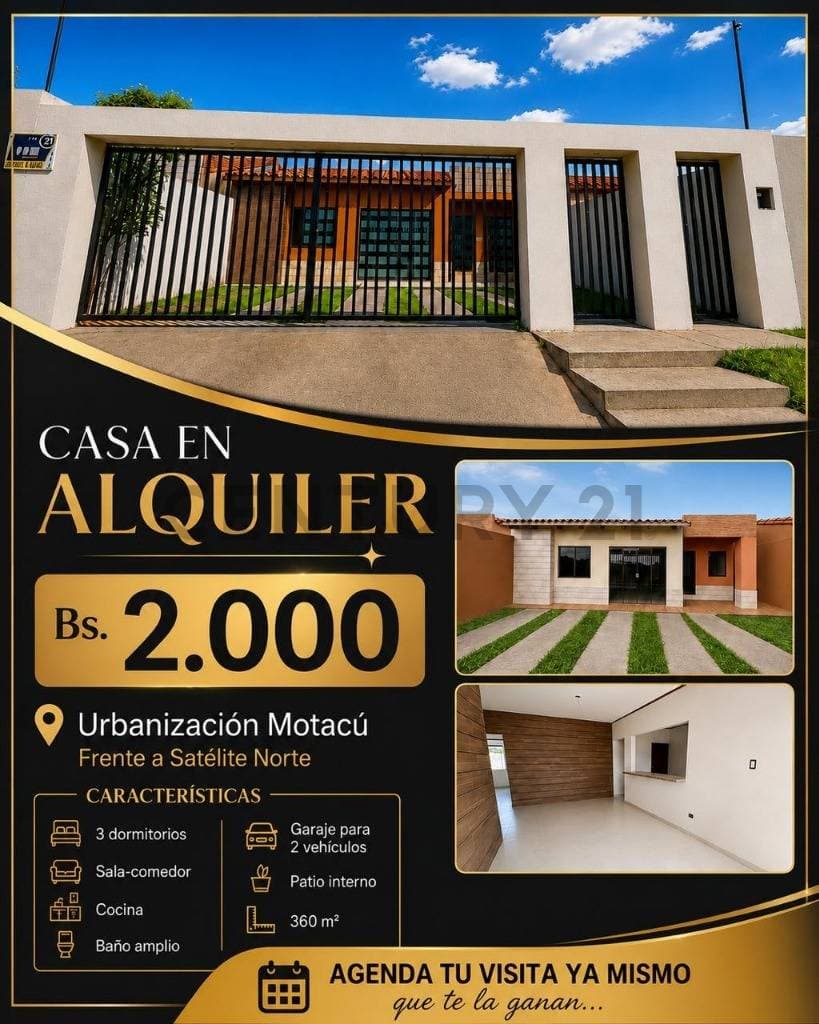 ¡ESTRENA CASA EN URBANIZACIÓN MOTACÚ!